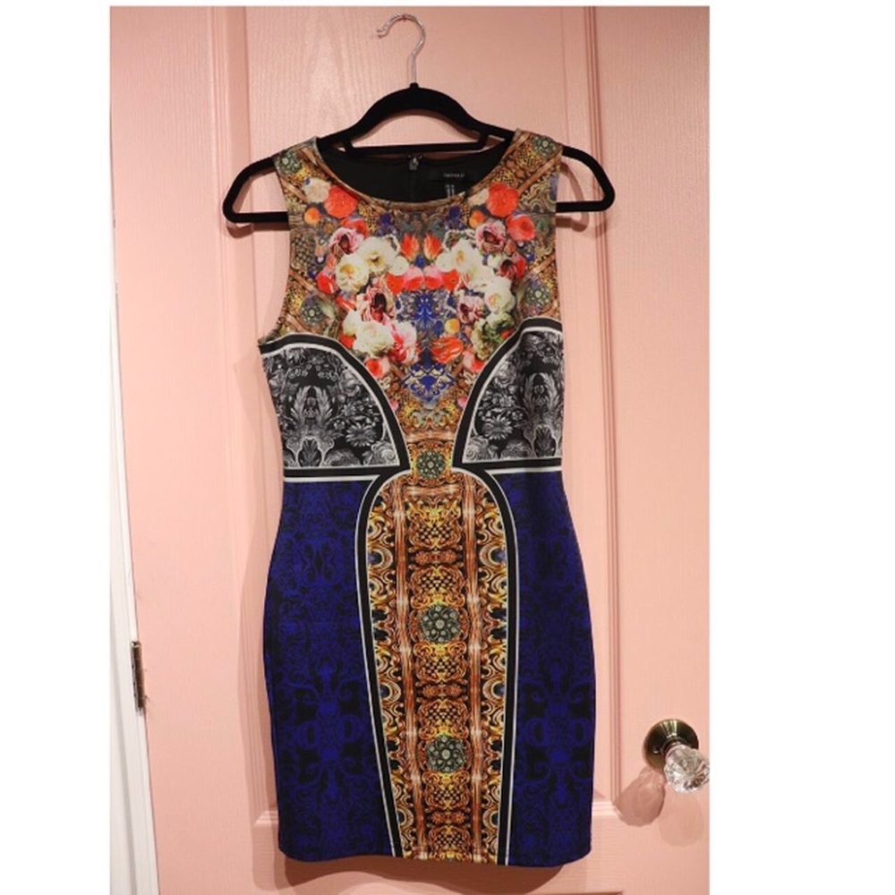 Multi pattern bodycon mini dress